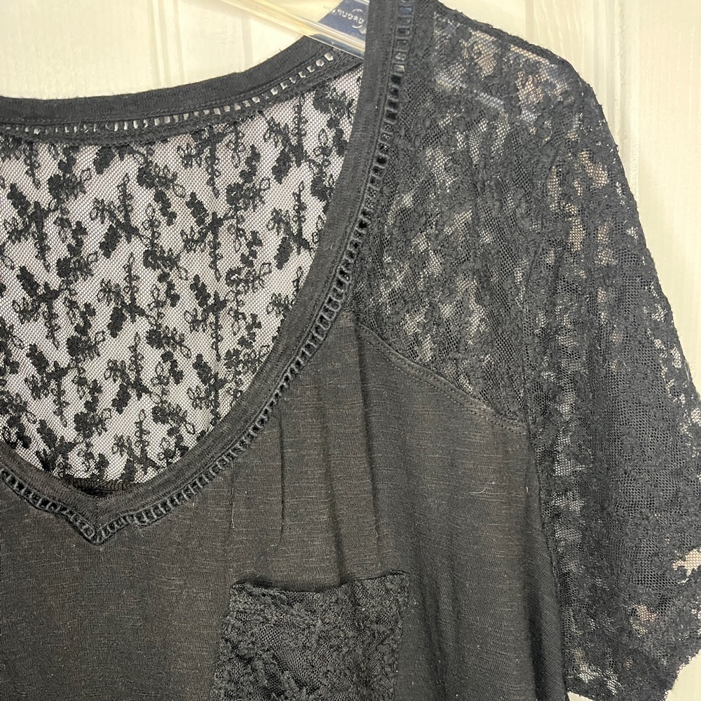Torrid Lace Shoulder Shirt - Picture 7 of 8